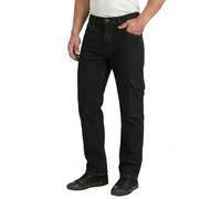 Lee Cooper Herren-Stretch-Jeans aus Denim mit mehreren Taschen, bequeme Arbeitskleidung, normale Passform, robuste Cargohose für Herren, lässige Arbeitskleidung, Zimmermannshose (Schwarz, 32W / 31L)
