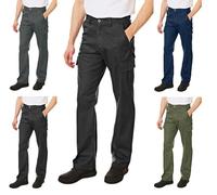 Lee Cooper LCPNT205 Herren-Pflegeleichte Berufssicherheitshose im klassischen Cargo-Stil mit mehreren Taschen, Schwarz, 42W / 31L