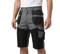 Lee Cooper LCSHO812 Herren Stretch Arbeitskleidung Hi Vis Detail Multi Holster Tasche Arbeit Cargo Shorts Cargos, Grey/Black, 38W