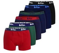 Lee Cooper Premium Trunks Boxershorts für Herren aus Baumwolle Set 6 Pack M | Elastische & Weiche Unterhosen für Männer mit idealer Passform