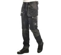 Lee Cooper Workwear LCPNT245 Herren Holster-Mehrfachtasche mit Knieschoner-Taschen Stretch-Cargohose, Schwarz, 30W (31" Reg Leg)