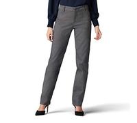 Lee Damen Faltenfreie, entspannte Passform, gerades Bein Hose, Rockhill Plaid schwarz/weiß, 48 Lange