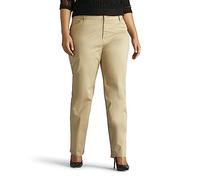 Lee Damen-Hose mit lockerer Passform für den ganzen Tag, gerades Bein, Flachs, 46 Lange