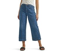 Lee Damen Legendäre Crop Hoher Taille und Weitem Bein Jeans, Shadow Veil, 34
