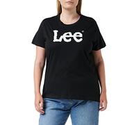 Lee Damen Logo Tee T-Shirt, Schwarz, X-Small