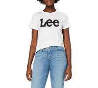 Lee Damen Logo Tee T-Shirt, Weiß, Large