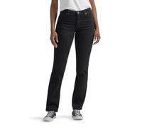 Lee Damen Petite Relaxed Fit Straight Leg Jeans, Black Onyx, 14 Petite