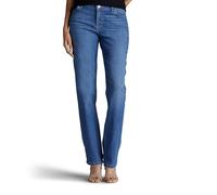 Lee Damen Petite Relaxed Fit Straight Leg Jeans, Mittelblau, 42 Zierlich