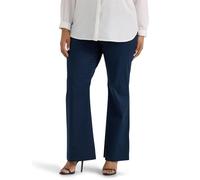 Lee Damen Bootcut-Hose, Übergröße, knitterfrei, mittelhoch, Niet Navy, 52 Mehr