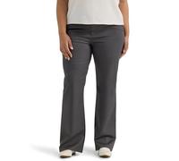 Lee Damen Plus Size Wrinkle Free Mid Rise Bootcut Pant Hose, Statisches Grau, 52 Mehr