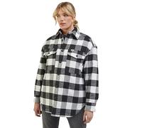 Lee Damen Quilted Overshirt Shirt, Charcoal, S