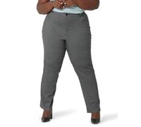 Lee Damen Relaxed Fit All Day Straight Leg Pant Hose, Black White Rockhill Plaid, 38