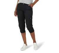 Lee Damen Ultra Lux Comfort mit Flex-to-Go Cargo-Caprihose, Schwarz, 42