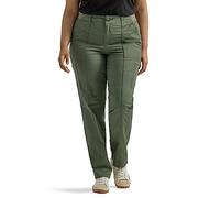 Lee Damen Ultra Lux Comfort mit Flex-to-go-Utility, Übergröße Hose, Olivenhain, 52 Mehr Lange