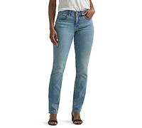Lee Damen Ultra Lux Comfort with Flex Motion Straight Leg Jeans, North Shore, 44 Lange