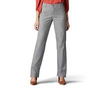 Lee Damen Wrinkle Free Relaxed Fit Straight Leg Pant Hose, Aschgrau meliert, 44