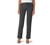 Lee Damen Wrinkle Free Relaxed Fit Straight Leg Pant Hose, Dunkelgrau meliert, 44