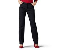 Lee Damen Wrinkle Free Relaxed Fit Straight Leg Pant Hose, schwarz, 42 Kurz