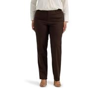 Lee Damenhose, Übergröße, knitterfrei, lockere Passform, gerades Bein, Espresso, 54 Mehr Lange