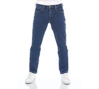 Straight-Jeans LEE "Brooklyn" Gr. 36, Länge 34, blau (dark stone wash) Herren Jeans Straight Fit (41266423-36)