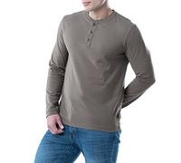 Lee Herren Langärmeliges T-Shirt aus weicher gewaschener Baumwolle Henley-Hemd, Smoked Pearl, M