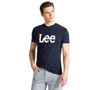 Lee Jeans Herren T-Shirt Wobbly Logo Navy Drop Blau Regular Fit XXL