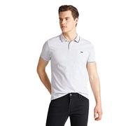 Lee Jeans Herren Poloshirt Piqué Sharp Grey Mele – Kurzarm – Ecru – Größe L