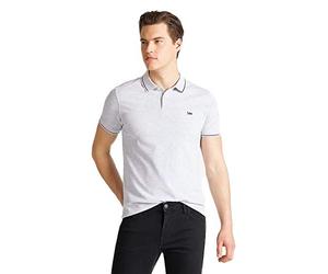 Lee Herren Pique Polo T-Shirt, Sharp Grey MELE, 4XL
