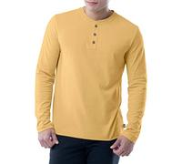 Lee Herren T-Shirt, langärmelig, weich, Gewaschene Baumwolle Henley-Hemd, gelb, 3X-Groß