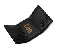 Lee Herren Trifold Wallet Pebble Grain Leder Geldbörse mit Flip ID Fenster, Schwarz, Einheitsgröße, Casual