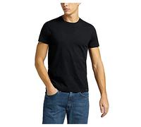 Lee Herren Twin Pack Crew Black T-shirts, Schwarz, XL