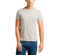 T-Shirt LEE Gr. M, blau (grau, meliert, navy) Herren Shirts (45096815-M) grau, meliert, navy