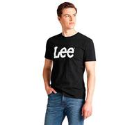Lee Jeans T-Shirt Wobbly Logo Kurzarm Regular Fit Schwarz L Herren