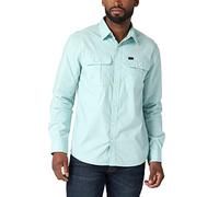 Lee Herren Working West Relaxed Fit Long Sleeve Shirt Hemd mit Button-Down-Kragen, Seegrün, XL