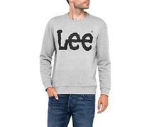 Lee Homme Logo Sweatshirt, Gris (Grey Mele Ub37), Large