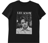 Lee Know Stray Magazine Cover Aesthetic T-Shirt T-Shirt Unisex Black Mens Tees Black L