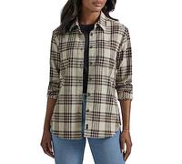 Lee Legendäres Langarm-Allzweck Button-Down-Shirt für Damen, Ruby Cocoa Graphic Plaid, Groß