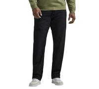 Lee Legendary Herren-Jeans mit Lockerem, geradem Schnitt, große Größe, Überfärbtes Schwarz, 46W / 28L