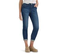 Lee Legendary Mid Rise 90s Taper Jeans für Damen, Dark Stream, 40 Kurz