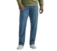 Lee Legendary Relaxed Straight Jeans für Herren, groß und groß, Echtes Blau, 44W / 29L