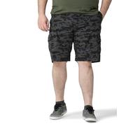 Lee Men's Big & Tall Extreme Motion Crossroad Cargo Short, Black Camo, 54