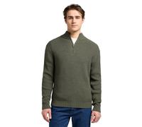 Lee Men's CLEAN Half Zip Knit Sweater, Olive Gray, XXL