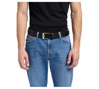 Lee Men's Leather Logo Buckle Belt, Black, 95