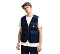 Lee Men's Mixed Media WW Vest Jacket, Rivet Navy, XL