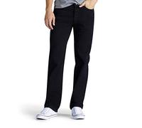 Lee Men's Relaxed Fit Straight Leg Jean, Double Black, 38W x 28L