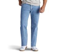 Lee Men's Relaxed Fit Straight Leg Jean, Worn Light, 34W x 28L