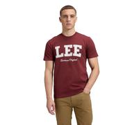 Lee T-Shirt Original Tee in Rot mit Logo S Regular Fit