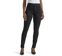 Lee Petite Ultra Lux Comfort Damen-Skinny-Jeans mit Flex Motion, hohe Taille, Schwarz, 48 Zierlich