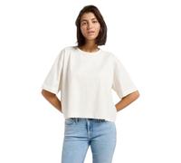 LEE - T Shirt Damen - Relaxed Fit - Cropped Boxy Tee - Ecru
