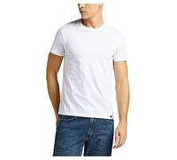 Lee mens TWIN PACK CREW WHITE T-shirts, M